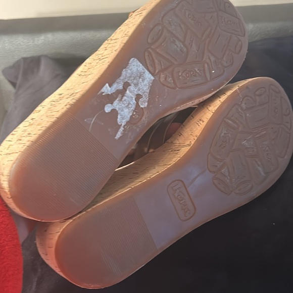 Korks Brown Strap Platform Slides Wedge Sandals Women's size 11 - Picture 5 of 5